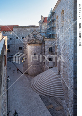 Iconic steps leading to the Dominican Monastery in Dubrovnik, Croatia 76854526