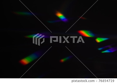 colorful warm rainbow crystal light leaks on black background colorful warm rainbow crystal light leaks on black background 76854719