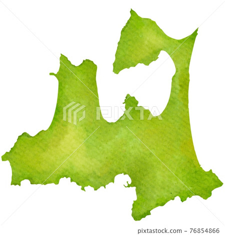 青森縣的水彩地圖插圖 76854866