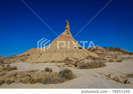 Spain, Navarre, Arguedas, Bardenas Reales desert, natural park classified as Biosphere Reserve by Spain, Navarre, Arguedas, Bardenas Reales desert, natural park classified as Biosphere Reserve by 76855249