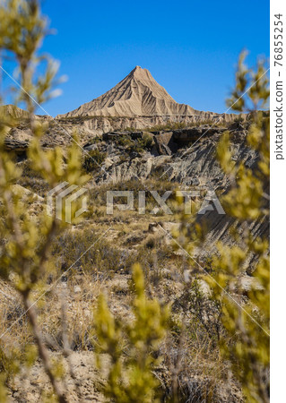 Spain, Navarre, Arguedas, Bardenas Reales desert, natural park classified as Biosphere Reserve by Spain, Navarre, Arguedas, Bardenas Reales desert, natural park classified as Biosphere Reserve by 76855254