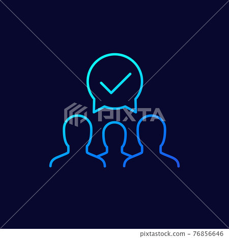 membership icon, line vector design membership icon, line vector design 76856646
