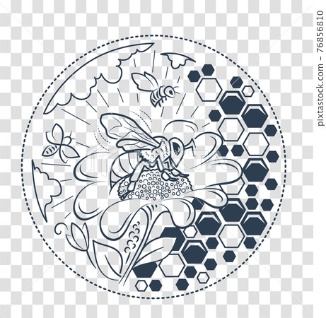 spring icon black Bee Day spring icon black Bee Day 76856810