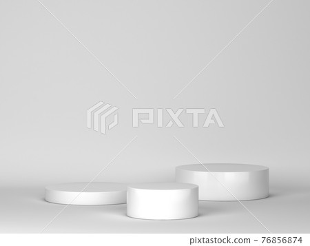 Blank white podiums Blank white podiums 76856874