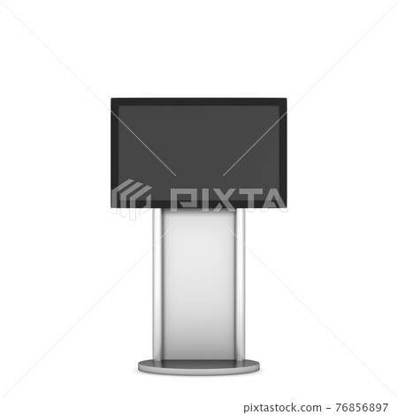 Blank stand with plasma mockup 76856897