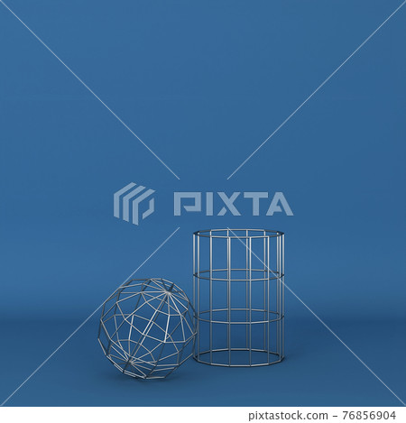 Set of abstract wired geometric primitives Set of abstract wired geometric primitives 76856904