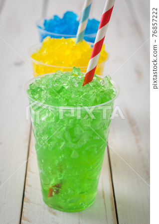 Colorful summer slushies on wood Colorful summer slushies on wood 76857222