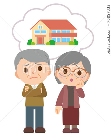 Married couple worried house Married couple worried house 76857332