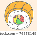 sushi salmon roll 76858149