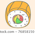 sushi salmon roll 76858150