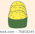 Uni sushi. Sea food sushi japanese food style. Vector and illustration 76858245