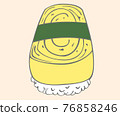 tamago sushi. Sea food sushi japanese food style. Vector and illustration  76858246