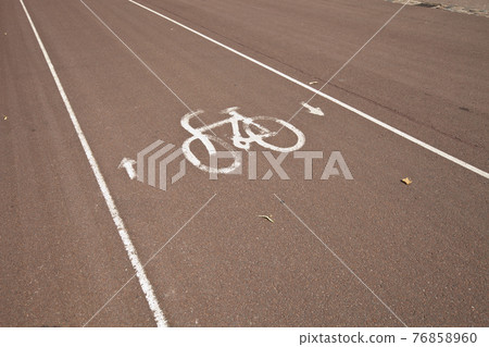 Sign of bicycle parking on street Sign of bicycle parking on street 76858960