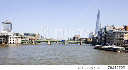 The Shard from the River Thames 76859705