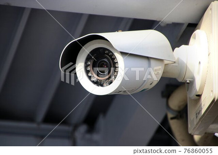 Security camera watching over the city 76860055