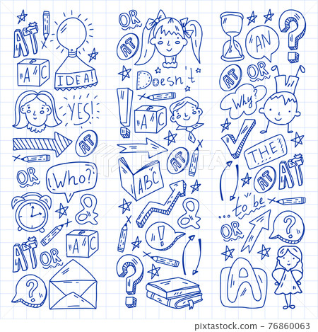 English course. E-learning, online education. English language 76860063