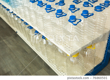 many bottles water lid handle standing row many bottles water lid handle standing row 76860501