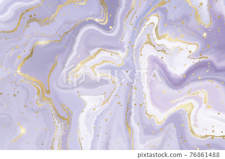 Abstract dusty lavender liquid marble or watercolor background with gold glitter foil textured stripes. Pastel mauve marbled alcohol ink drawing effect. Vector illustration of luxury wedding backdrop Abstract dusty lavender liquid marble or watercolor background with gold glitter foil textured stripes. Pastel mauve marbled alcohol ink drawing effect. Vector illustration of luxury wedding backdrop 76861488