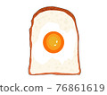Fried egg and bread illustration 76861619