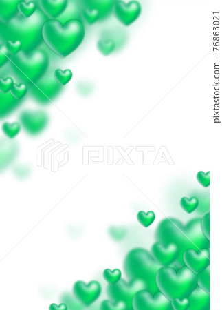 綠色 3D 心臟的圖像從左下方對角處彈出 垂直背景 白色 其他顏色可供選擇 綠色 3D 心臟的圖像從左下方對角處彈出 垂直背景 白色 其他顏色可供選擇 76863021