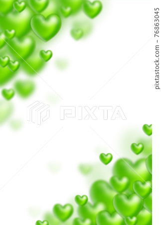 Image of a yellow-green 3D heart springing up from diagonally below left Vertical background White Other colors available 76863045