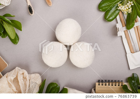 Balls for washing from wool of sheep. Ecological products for the home and reasonable consumption 76863739