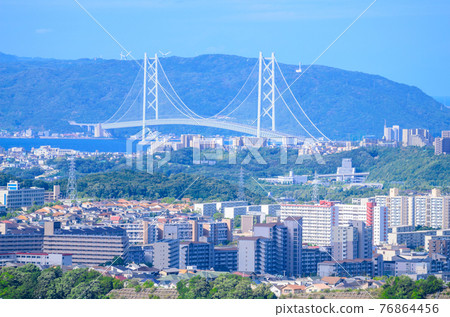 Residential area of Akashi Kaikyo Bridge and Tarumi Ward, Kobe City Residential area of Akashi Kaikyo Bridge and Tarumi Ward, Kobe City 76864456