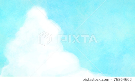 Painting-style cumulonimbus and blue sky material-there are multiple variations 76864663