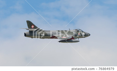 Swiss Air Force Hunter F58 above the clouds Swiss Air Force Hunter F58 above the clouds 76864979