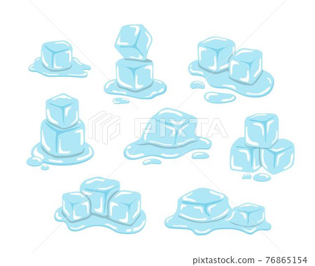 冰塊的漫畫卡通插畫向量,冷透明凍結融化,集 冰塊的漫畫卡通插畫向量,冷透明凍結融化,集 76865154