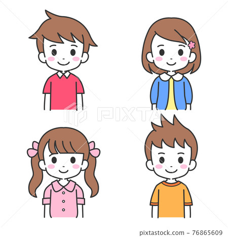 笑臉兒童插畫素材 笑臉兒童插畫素材 76865609