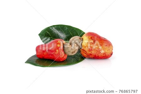 Cashew fruit isolated on white background 76865797