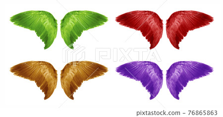 Angel wings an isolated on white background Angel wings an isolated on white background 76865863