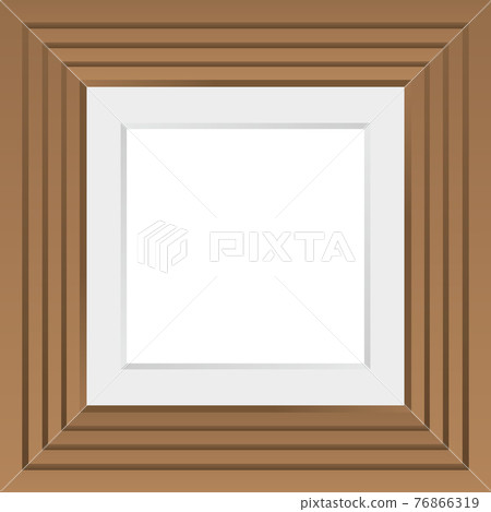時尚木框形象插畫（方形） 76866319