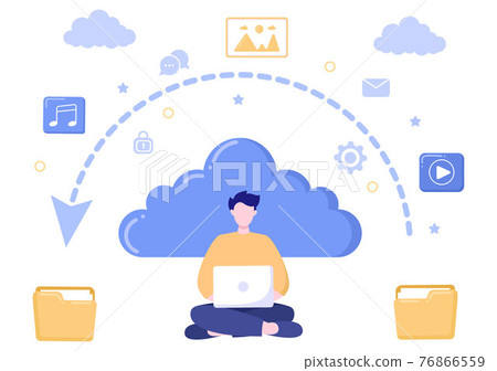 Cloud Backup Storage illustration of Computer System For Information Sharing, Hosting, Saving, Copying File, Server, and Data Center Cloud Backup Storage illustration of Computer System For Information Sharing, Hosting, Saving, Copying File, Server, and Data Center 76866559
