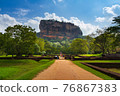 Sigiriya rock mountain palace. 76867383