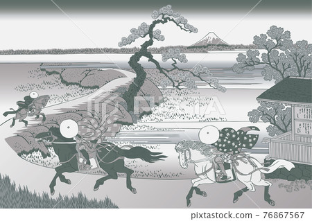葛飾北齋形象隅田川關谷裡銀 76867567