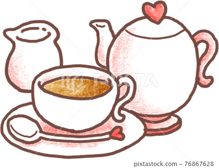Tea server and tea cup Tea server and tea cup 76867628
