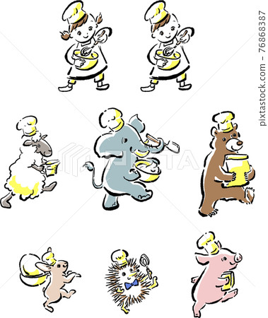 Making sweets with animals Making sweets with animals 76868387