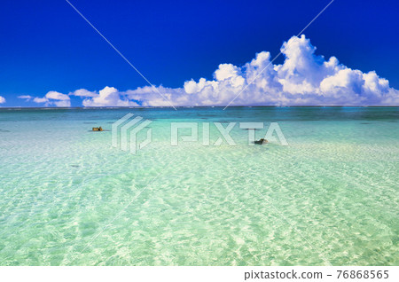 宮島的美麗的珊瑚礁海 宮島的美麗的珊瑚礁海 76868565
