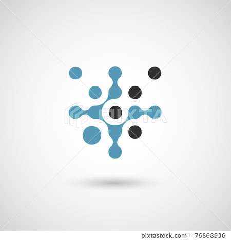Abstract molecular network sign for concept design. Vector illustration template. Social media sign icon. Internet technology. Social media web element. Abstract vector background 76868936