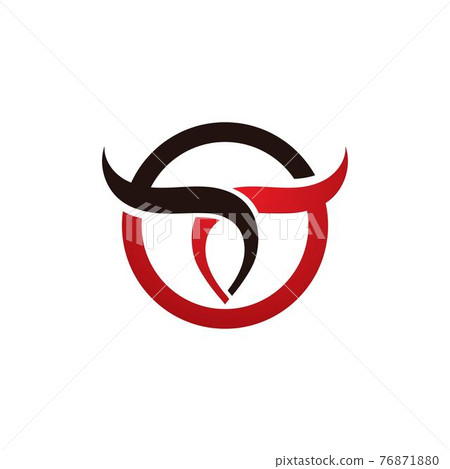 Bull horn angry logo vector Bull horn angry logo vector 76871880