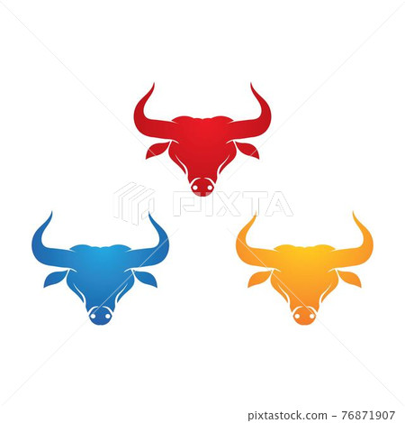 Bull horn angry logo vector 76871907