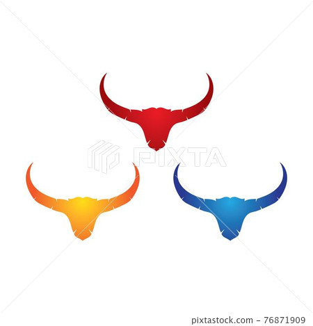 Bull horn angry logo vector Bull horn angry logo vector 76871909