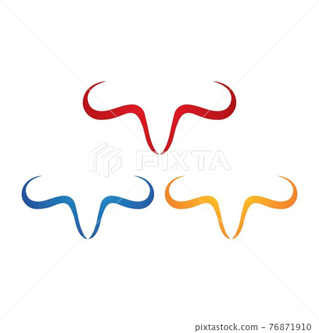 Bull horn angry logo vector Bull horn angry logo vector 76871910