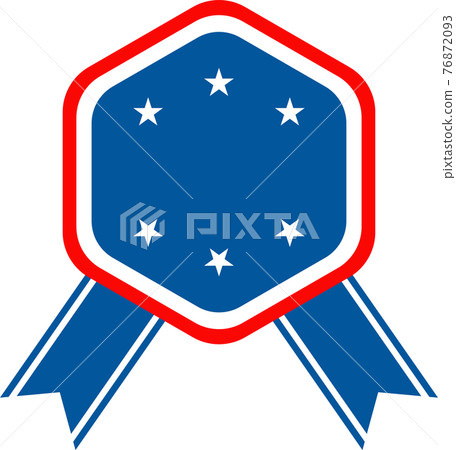 Badge, logo or award icon. Independence day of USA 76872093