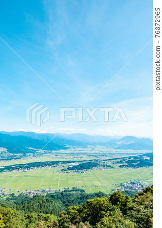 View of Iiyama City from Hiramaru Pass (Summer) View of Iiyama City from Hiramaru Pass (Summer) 76872965