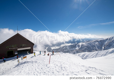Sunny snow mountain Hakuba Happoone ski resort Sunny snow mountain Hakuba Happoone ski resort 76872990
