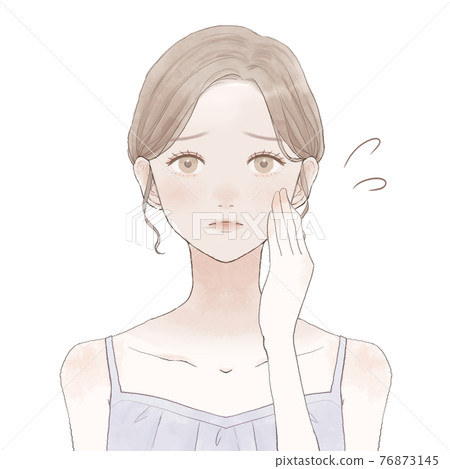 一名皮膚暗沉的女人 76873145