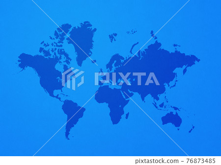World map on blue wall background World map on blue wall background 76873485
